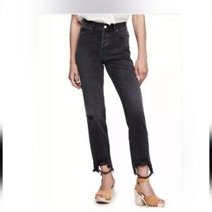 Free People Chewed Up Straight Leg Jeans